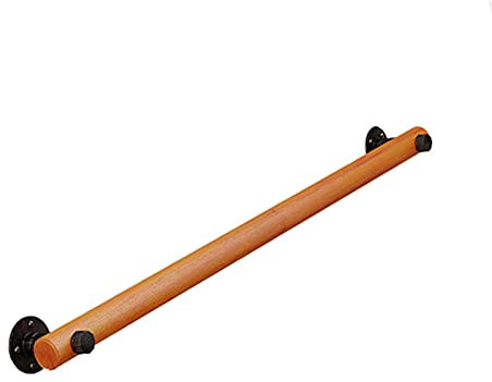 Handläufe für Treppen Holz Treppengeländer für Innen Außen Loft Moderner Handlauf Holz für Behinderte,ältere Menschen,Korridor Wandgeländer,Mit Installationskit (90cm)