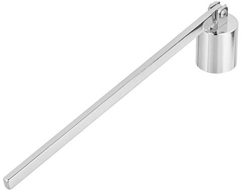 Beavorty Kerzenlöscher, 1Pc Kerzenlöscher mit langem Griff, Dochtlöscher, Kerzenzubehör, Dochtflammenlöscher aus Edelstahl zum sicheren Löschen der Kerzenflamme für Kerzenliebhaber (Silber)