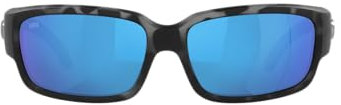 Costa Del Mar Herren Caballito Rechteckige Sonnenbrille, Tiger Shark/Blau verspiegelt, polarisiert, 580 g, 59 mm
