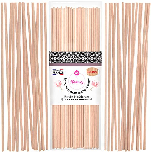 Misskandy® 65 Sticks für Zuckerwatte – 30 cm Stäbchen/zuckerwatte stäbe/Zucerwattestäbkchen/Zuckerwatte-Sticks/Zuckerwattestäbe/Zuckerwattestangen…
