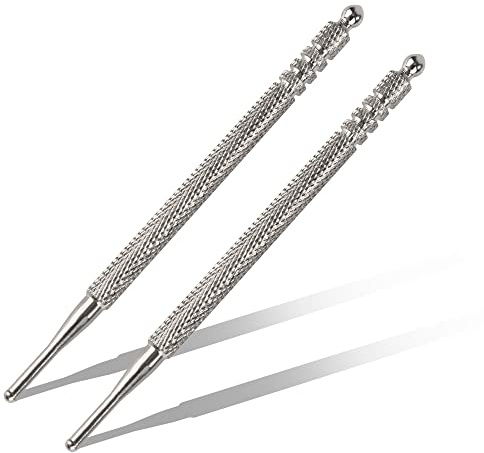 Lápiz de Masaje de Acupresión Varilla de Acupuntura de Acero Inoxidable Varita de Acupresión para Acupresión 2 Piezas