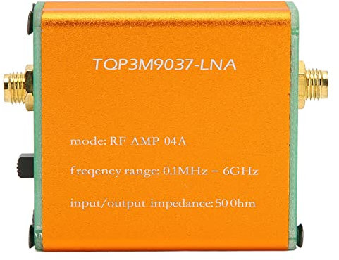 0.1MHz‑6GHz Full Band Low Noise Amplifier,Professional 20dB High Gain LNA RF Power Preamplifier Module (Ship with 2500mAh Li Ion Battery)