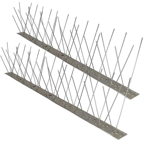 PHARMA PERLE WEVOH Taubenabwehr Spikes Edelstahl, 1,0 M Vogelabwehr für Balkon, Dächer, Garten und Wintergärten
