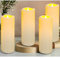 VETOUR LED Flammenlos Kerzens of 4 Stück Wasserdichte batteriebetriebene flackernde Kerze den Außenbereich mit Timer-Fernbedienung für Balkone, Außenlaternen, Innenbereich Geburtstage Weihnachten