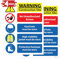 RDLCAR Site Safety Sign 4mm Rigid Pack of 2 Construction and Building Safety Sign 300mm x 400mm Multi Hazard Protective Safety Signs with High Visibility Colors