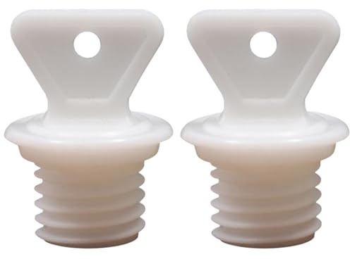 Bouchon de bouillotte 2 pièces 21 mm étanche avec poignée de rechange bouchon en plastique blanc