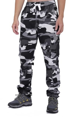 LHHMZ Pantalones Cargo para Hombre,Pantalones de Trabajo de Camuflaje,Pantalone Casuales de Camuflaje con múltiples Bolsillos