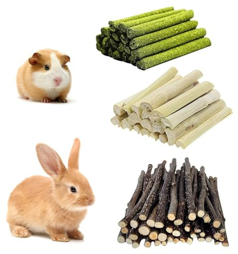 Cycayit Mix Snack Rongeur 300 g Pommier Bambou Foin, Lapin Soin Dentaire