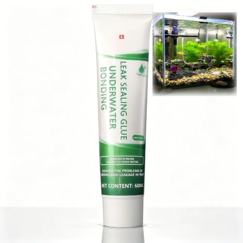 Aquarium Sealant, Waterproof Adhesive for Fish Tank Leak Repair, 60ML | Aquarium Silicone Sealant，Long-Lasting Sealing Effect