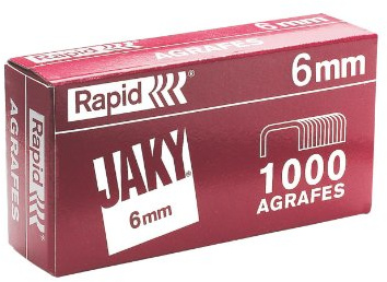 Rapid 11720002 Agrafes Jaky 6, cuivrées