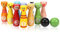 Jacootoys Kegelspiel 10 teiliges Kegel und 2 Bälle Bowling Set für Junge Mädchen Kinder Spielzeug aus Holz Drin Draußen ab 3 Jahren