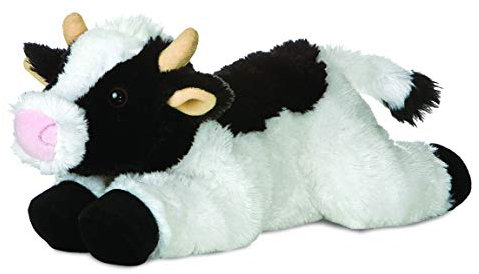 Aurora, 31430, Flopsies May Kuh, 30cm, Plüschtier, schwarz/weiß
