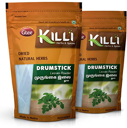 KILLI Drumstick | Murungai | Munagaku | Moringa Leaves Powder, 100g (Pack of 2)