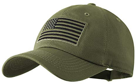 IIN American Flag Baseball Cap for Men Women Low Profile USA Army Tactical Operator Military Plain Dad Hat