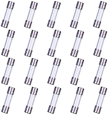 HUAREW F3.15AL250V 20 Stück 5x20mm flinke Glass icherung 3,15A 250V 0,2x0,78 Zoll zeitverzögerte Sicherung (Packung mit 20 Stück)