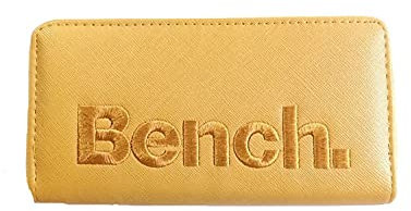 Bench Damen Geldbörse Große XXL Portemonnaie Brieftasche Reißverschluss Clutch, Farbe:Senfgelb