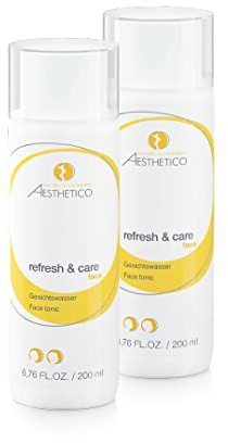 AESTHETICO refresh & care - Reinigungsfinish, Gesichtswasser für alle Hautbilder, kühlt und beruhigt, stärkt den Säureschutzmantel, 2x 200 ml
