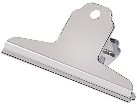 GUOKOFF 76mm Bulldog Clip, 12 Piezas Grande Bulldog Clip, 3 Pulgadas Pinza Bulldog, Plata Binder Clip, Metal Bisagra Clip para Oficina Escuela