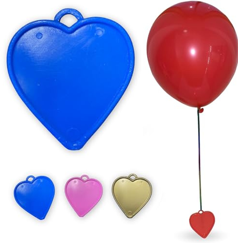 Godfather Hjärtformade ballongvikter plastballonger vikter återanvändbara heliumballongvikter för fester födelsedag firande dekoration (mörkblå, 20 stycken)