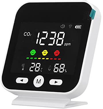 Luftqualitätsmesser CO2-Detektor LCD-Display Kohlendioxid-Monitor Temperatur-Feuchtigkeits-Detektor mit USB-Kabel