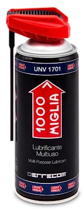 Errecom 1000 Miglia UNV 1701, Lubrificante Spray Multiuso Sbloccante Detergente e Anticorrosivo, Bombola Aerosol 400 mL con Erogatore Professionale Doppio Utilizzo