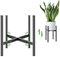 Vueinrg Réglable de Support Plante Cache Pot sur Pied en Metal Noir Porte Plante Interieur Cache-pots de Fleurs Dans Un Style Simple Etagere Plantes pour Intérieurs et Extérieurs (Réglable 20-30cm)