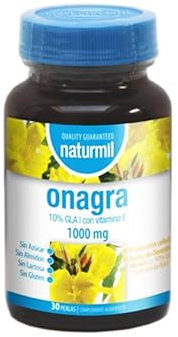 Naturmil Onagra 1000mg con 10% GLA y Vitamina E - 30 Cápsulas | Bienestar Natural