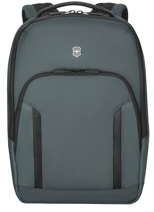 Victorinox Altmont Professional, Mochila urbana para portátil, mochila para tableta o portátil de 14 pulgadas, mujer/hombre, 27 x 15 x 40 cm, gris/verde