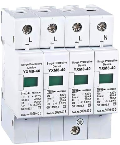 Enhet, 4P 40K överspänningsavlastare, inhemskt överspänningsskydd, fotovoltaiskt överspänningsskydd för blixtskydd