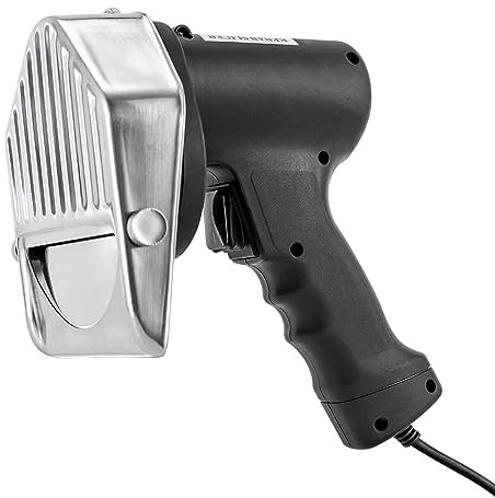 Konfiur 120W Elektrisches Dönermesser, Profi Higonokami Dönerschneider Elektrisch, 16.2 * 18.2cm Fleischschneider, Einstellbare Schnittstärke, Ergonomisch, Gastronomiebedarf, Imbiss, Schwarz
