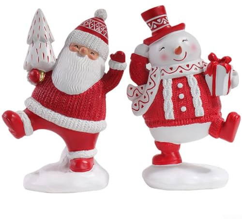Figuras de muñeco de nieve de resina para decoración de temporada, adecuadas para centros de mesa, repisas y espacios de trabajo para mejorar el ambiente festivo
