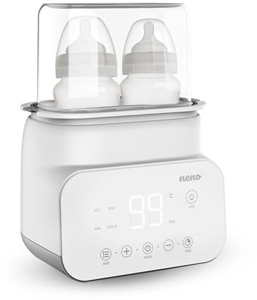 Neno VITA, Chauffe-Biberon Bébé et Stérilisateur pour Biberons, Chauffe Lait Bébé 5-en-1: Stérilisation, Chauffage du Lait et des Repas, Décongélation, Maintien au Chaud, 4 Modes de Fonctionnement