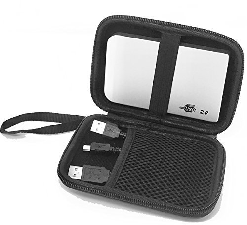 LUPO Hard Drive Case - Portable Shockproof EVA Hard Carry Pouch for External Hardrive and Cables - Lightweight Protective - for 2.5 Inch WD Western Digital, Toshiba, Buffalo, Hitachi, Seagate, Samsung