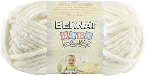 Bernat Baby Blanket Yarn for Crocheting Soft, Vanilla
