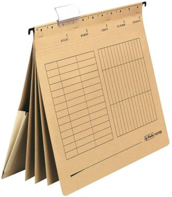 5 Herlitz Hängehefter mehrfach / A4 / Kraftkarton 230g/m² / Farbe: natron braun
