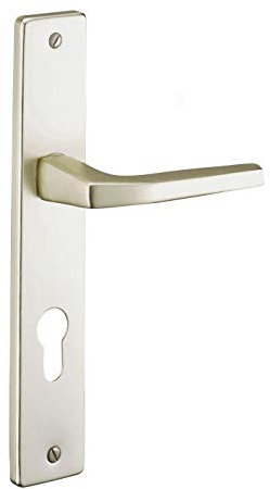 THIRARD - Set di Maniglie per Porta d'Ingresso Picardie - Alluminio - Uso Pratico - Foro Cilindro - Quadro 8 mm - Interasse 195 mm - Finitura Champagne - Giallo/Oro