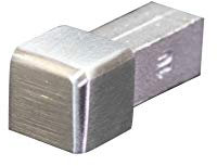 Fuchs ECO-LINE perfil para baldosas perfil angular 12,5 mm cuadrado acero inoxidable V2A cepillado