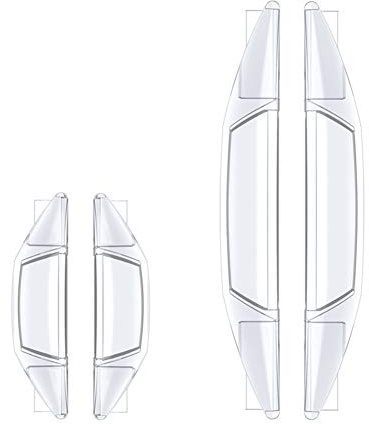 Autotür Kantenschutz, 4er Set Türkantenschoner zum Aufstecken, Stoßschutz Aufkleber PVC Weiß Schwarz Transparent für Autotür Anti-Kratz Universal