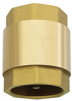 Create idea 1 Inch Check Valve Brass Vertical Check Valve Non Return Check Valve Check Control Valve for Pump Fountain Washing Machine Garden Rain Butts Barrel
