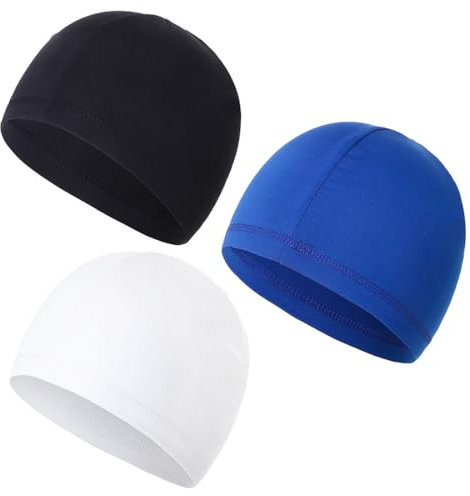 DEZP 3 Pcs Fahrradmütze Unter Helm Unterziehmütze Fahrradhelm Fahrradhelm Mütze Fahrradhelm Cap Fahrrad Sommer Kopfbedeckung Helmmütze Herren Sportmütze Skull Cap Atmungsaktiv