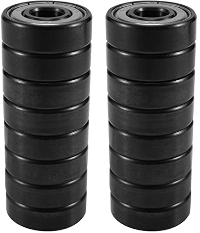 Joskeijky 16Pcs Ceramic 608 Bearings 8X22X7mm ABEC-11 Hybrid 6 White ZrO2 Balls Skateboard Bearing Skating Inline Roller