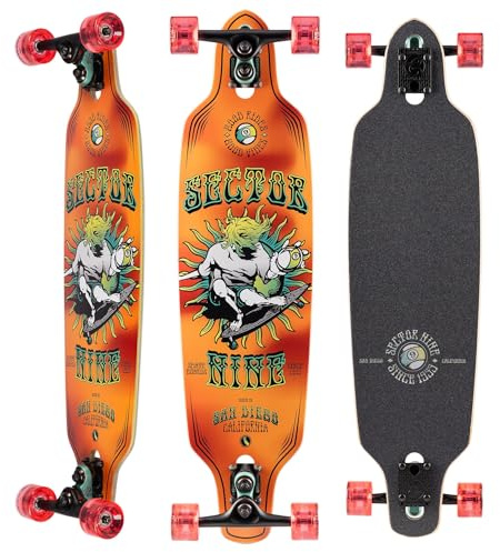 Sector 9 9er Mini Fractal Orange Complete Skateboard - Factory Direct