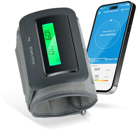TensiomèTre Numérique Au Bras, Synchronisation Avec Applications, Mode Multi-Utilisateurs, Affichage Des Tendances, Partage De Rapports, Compatible IOS/Android, Brassard 22-42 Cm