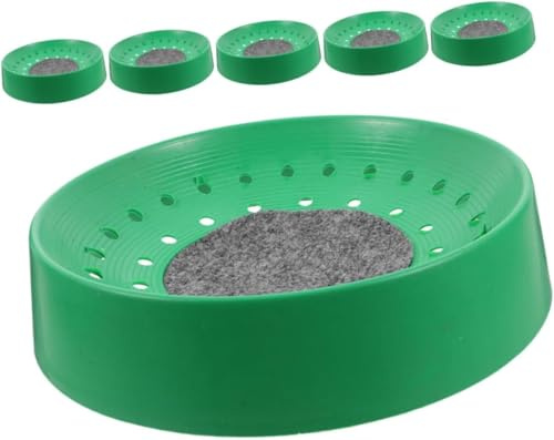 Caja Nido (6 Cuencos de plástico para Palomas) para cría, Bandeja Redonda para pájaros y Aves pequeñas. Cajas Nido.