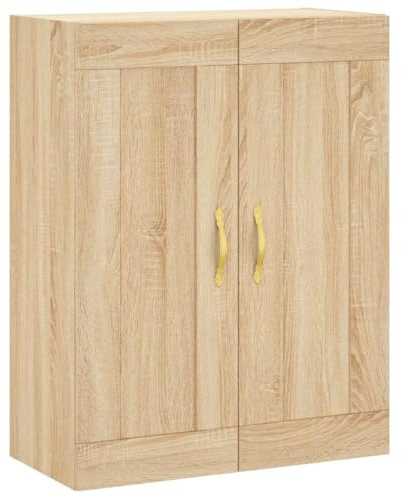 Mhdvray Armadio sospeso in rovere Sonoma, 69,5 x 34 x 90 cm, con 3 ante, design moderno, robusto e durevole, per soggiorno, corridoio, camera da letto, ufficio e cucina