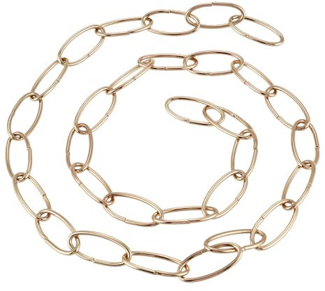 LEDSONE Vintage Style Metal Chain – 100cm Iron Thread with 10x15mm Links Both-End Carabiners for Pendant Hanging, Safety Barriers, and Outdoor, Indoor & Garden Décor