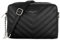 CRAZYCHIC - Damen Gesteppte Umhängetasche - Kleine Handtasche Kette Schultertasche - Frau Steppmuster PU Leder Tasche - Rechteckige Viele Fächern Crossbody Bag Clutch Kettentasche Handy Party Schwarz