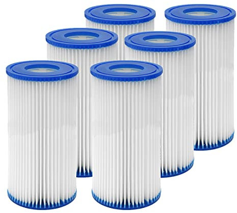 FFyan Filtro de Cartucho de 6 Piezas Repuesto Cartucho de Filtro de Piscina para Intex A-Type Pool 29002 Cartucho para Bomba Bomba aspiradora