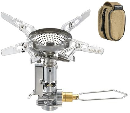 Campingmoon Portable Campingkocher with 4-Flex klein GasKocher Outdoor Camping Kocher Backpacking Gas Stove mit Zündgerät