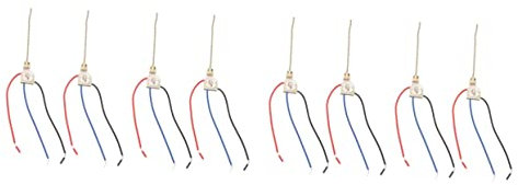 jojofuny 8 Stk Reißverschlussschalter Lichtleiterklemme Herzschmuck Fürs Auto Lüfterlicht-steuerschalter Kettenzugschalter Für Lüfter Lampenkette Kupfer Deckenventilator Licht Vier Absätze